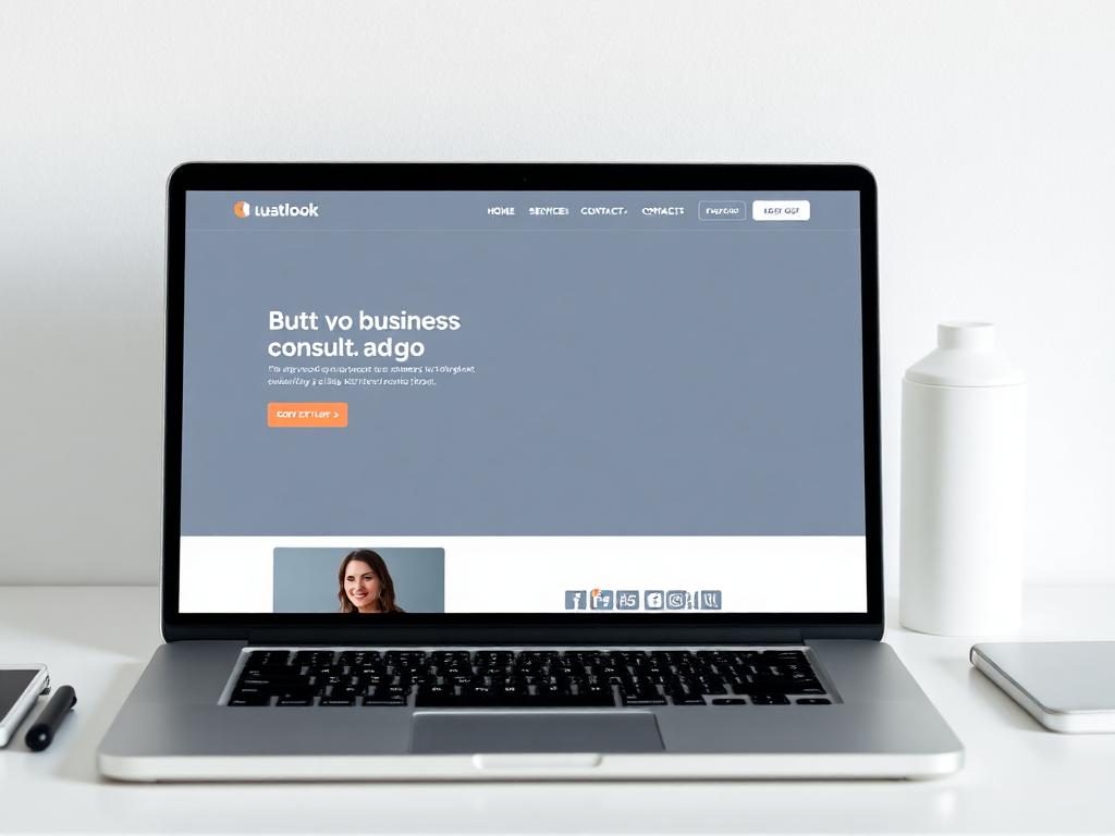 Demo website mockup for Consultant & Coach