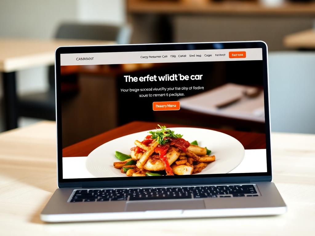 Demo website mockup for Restaurant & Café
